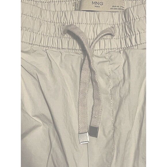 MNG MAN By Mango Beige Drawstring Pants EUR 40 Relaxed Fit Streetwear - Picture 3 of 5